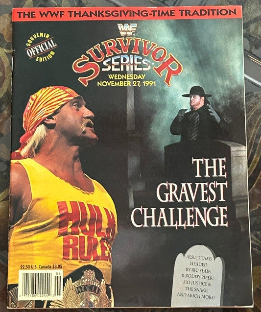 * WWE Magazine “Survivor Series 1991” Official Program (Hogan, Undertaker)