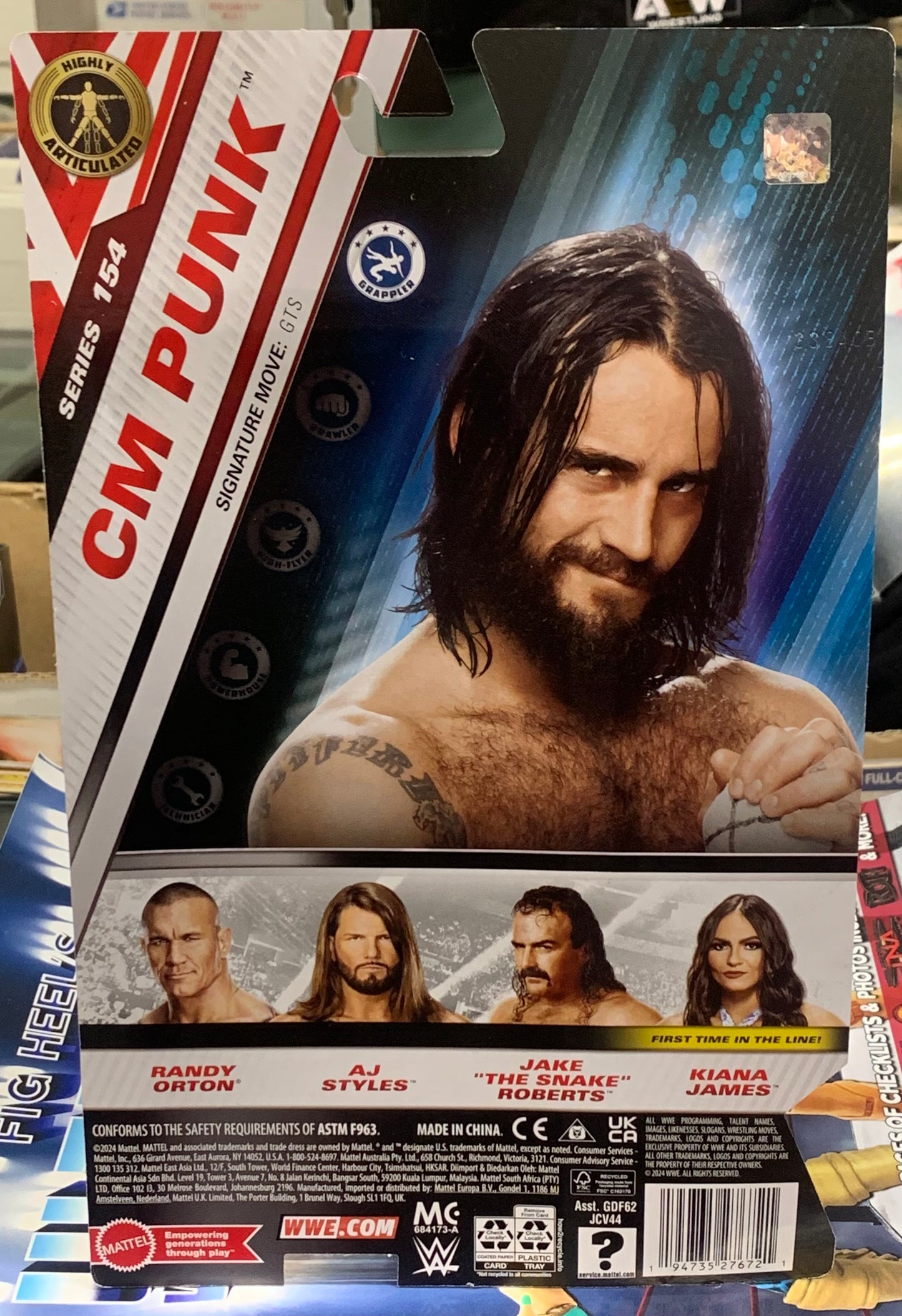 CM Punk WWE Mattel “Main Event” Series 154 Action Figure (Sealed, Brand New)