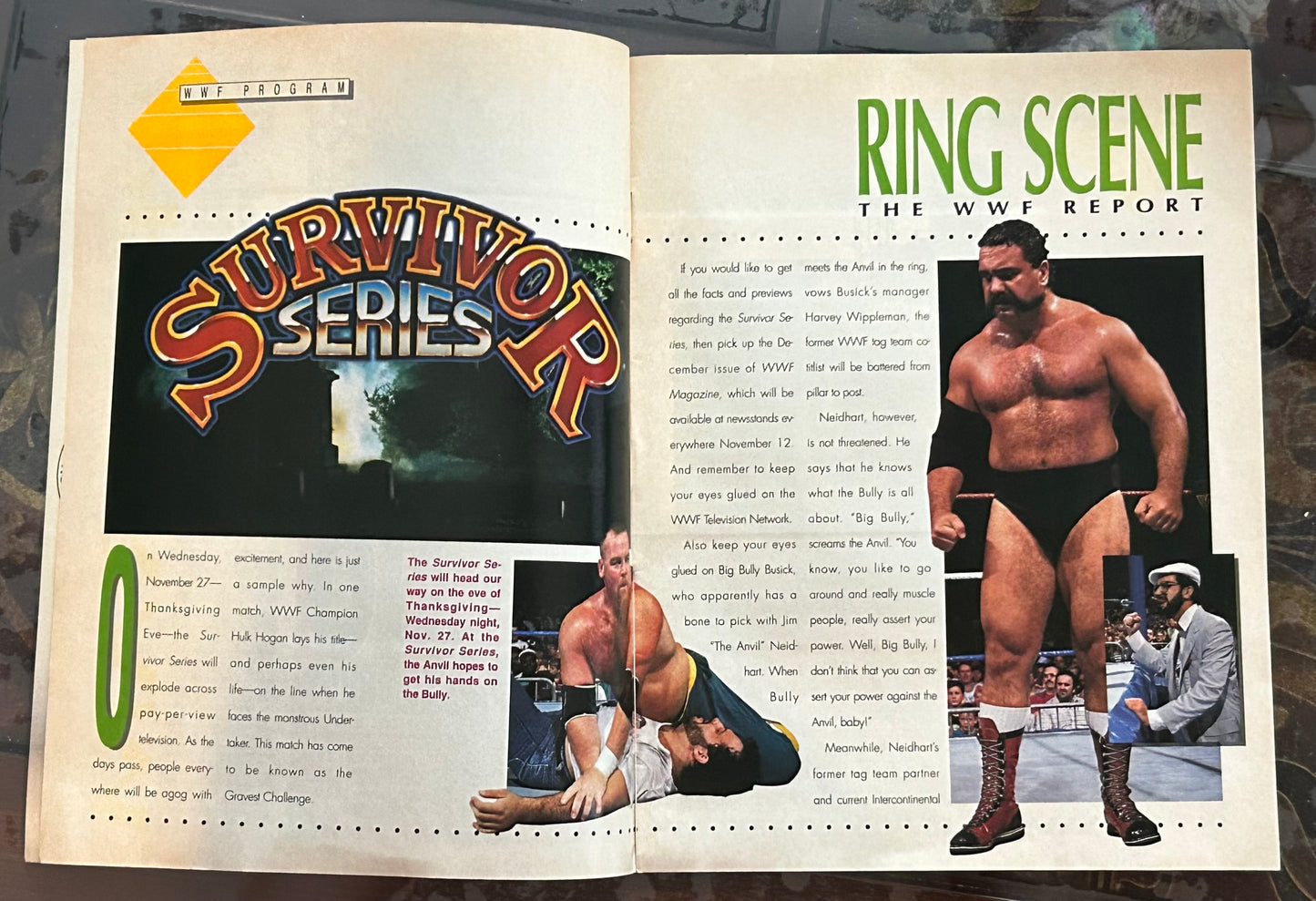* WWE Magazine “Survivor Series 1991” Official Program (Hogan, Undertaker)