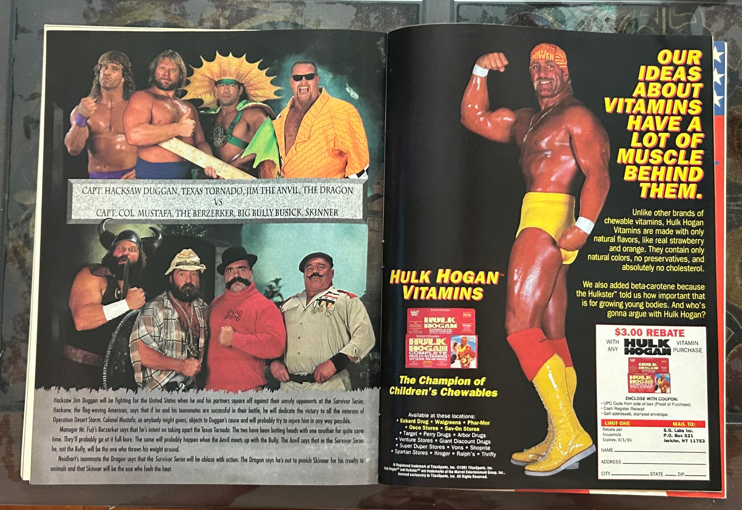 * WWE Magazine “Survivor Series 1991” Official Program (Hogan, Undertaker)