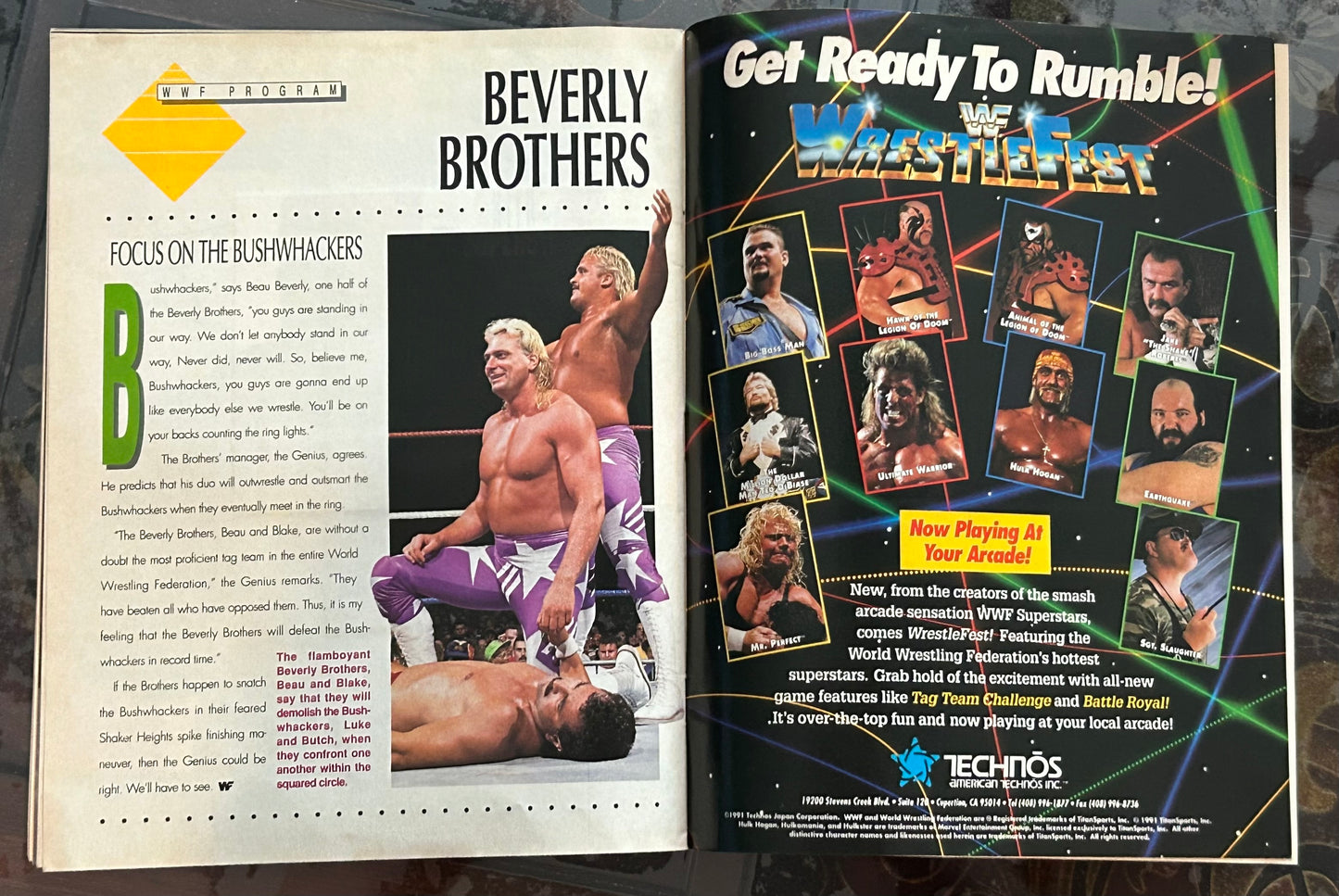 * WWE Magazine “Survivor Series 1991” Official Program (Hogan, Undertaker)