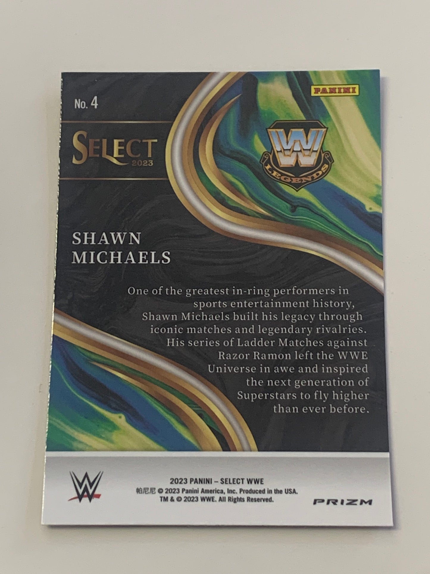 Shawn Michaels 2023 WWE Panini Select “Sensations” Insert Card!!!