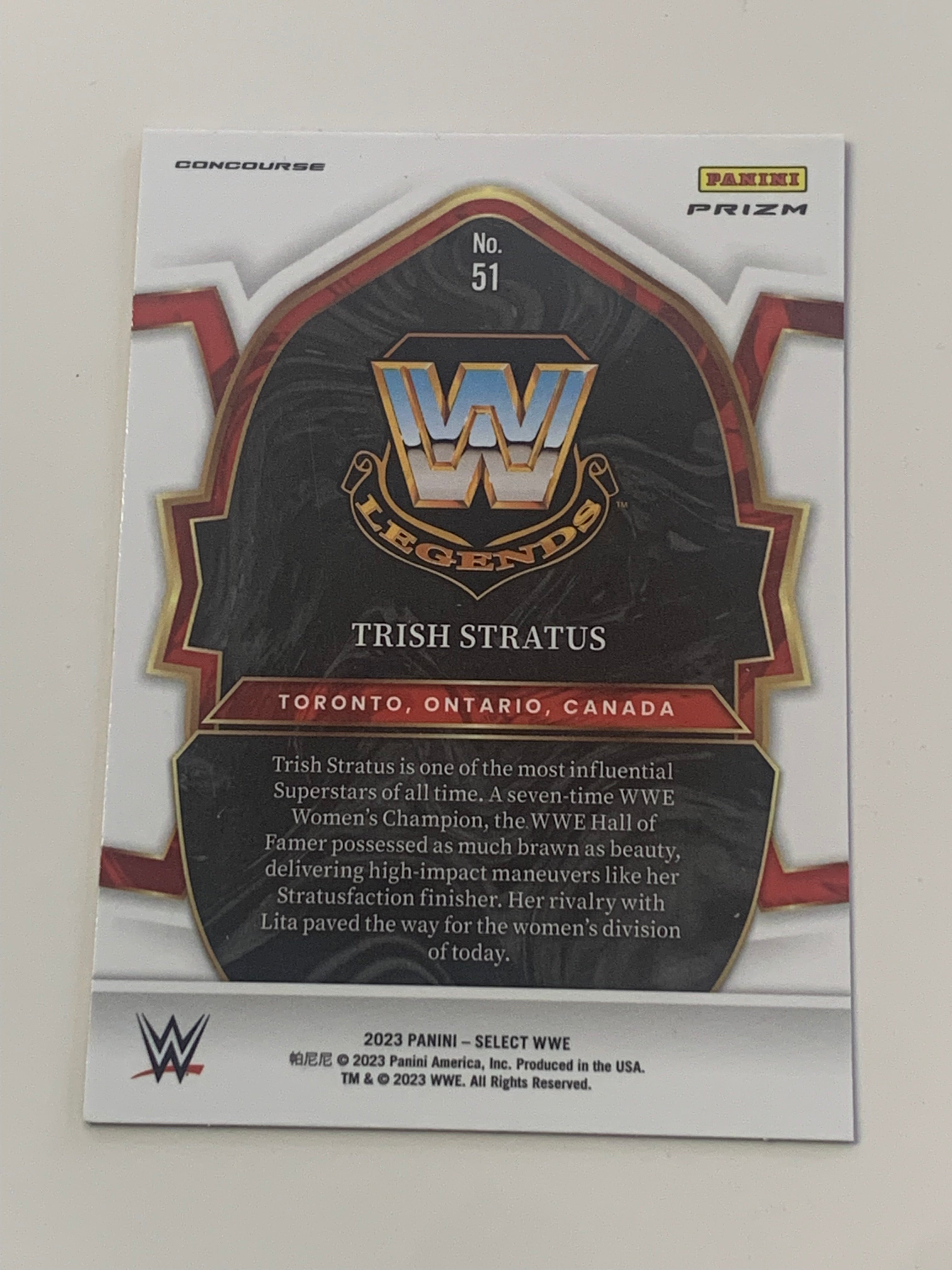 Trish Stratus 2023 WWE Mattel Select “Orange Flash Prizm