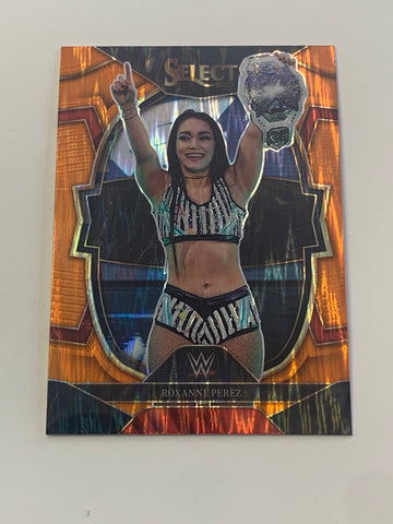 Roxanne Perez 2023 WWE Mattel Select “Orange Flash Prizm” Refractor Card!!!