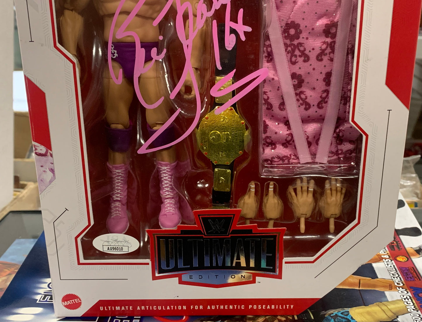 Ric Flair Signed & Inscribed WWE Ultimate Edition Figure ( JSA COA. Plus Pic of him Signing)