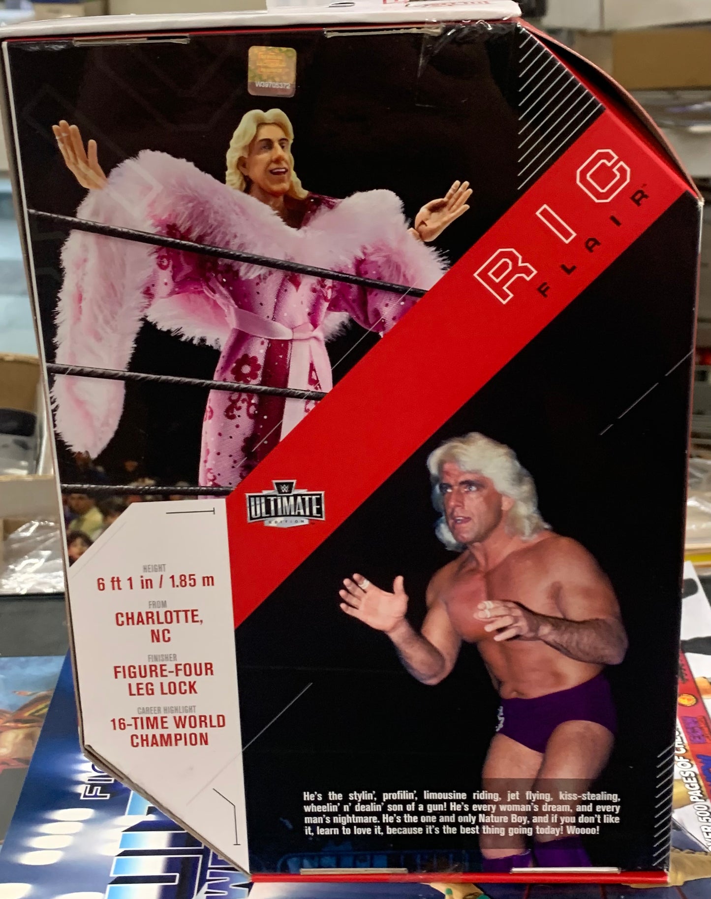 Ric Flair Signed & Inscribed WWE Ultimate Edition Figure ( JSA COA. Plus Pic of him Signing)