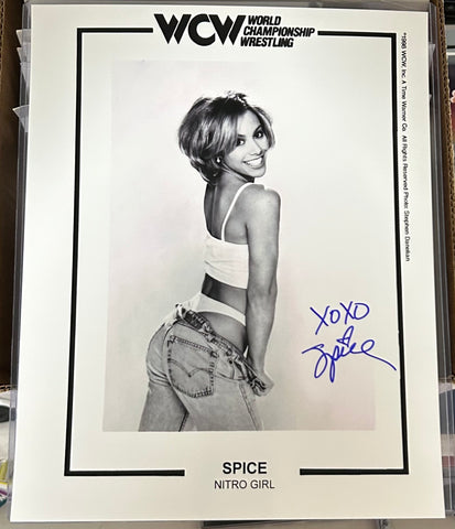 Spice (Nitro Girls) WCW Signed 8x10 Color Photo (Comes w/COA)