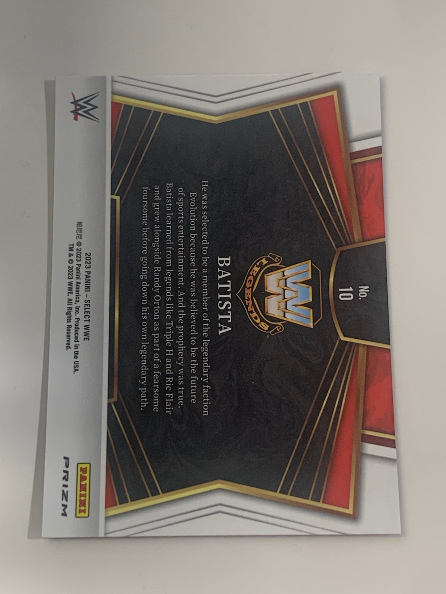 Batista 2023 WWE Panini Select “Snapshots” Prizm
