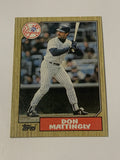 Don Mattingly 1987 Topps Card New York Yankees