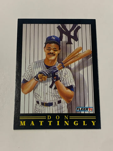 Don Mattingly 1991 Fleer “Mr. Yankee” Pinstripe Card New York Yankees
