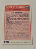 Don Mattingly 1990 Fleer “Players of the Decade” Card New York Yankees