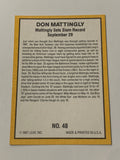 Don Mattingly 1987 Donruss Highlights Card New York Yankees