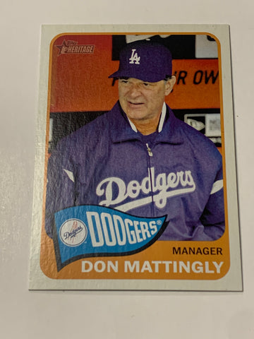 Don Mattingly 2014 Topps Heritage Card Dodgers