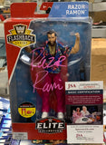 Razor Ramon SIGNED WWE Mattel Flashback Elite Action Figure (JSA Authenticated)