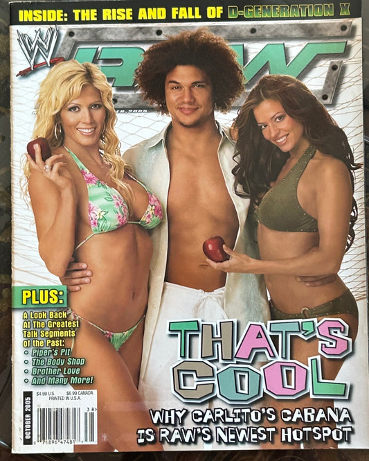 * WWE RAW Magazine Oct 2005 (Torrie, Candice, Carlito)