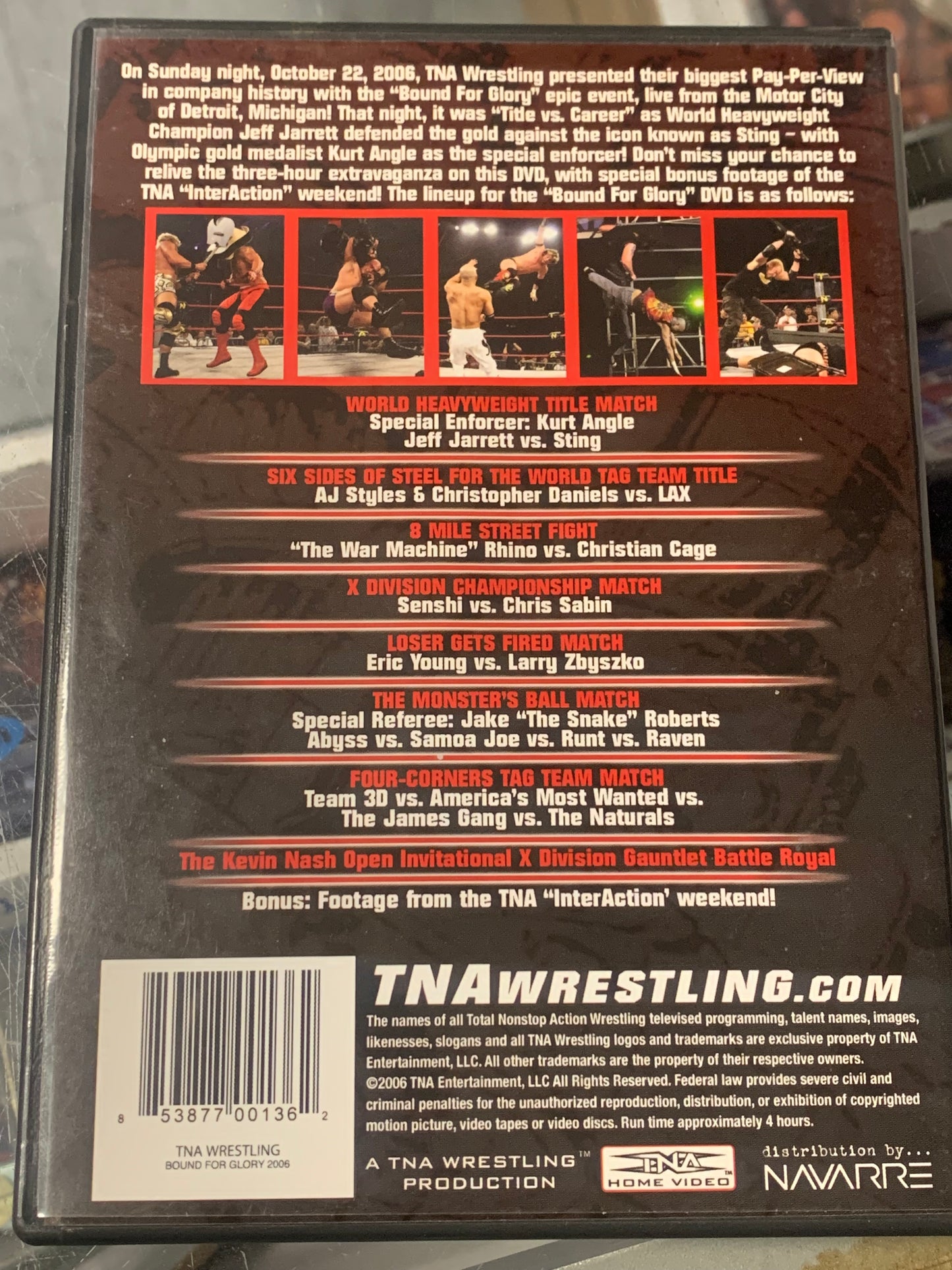 TNA DVD “Bound For Glory 2006” (Angle, Sting, Jarrett, Styles & More)!!!