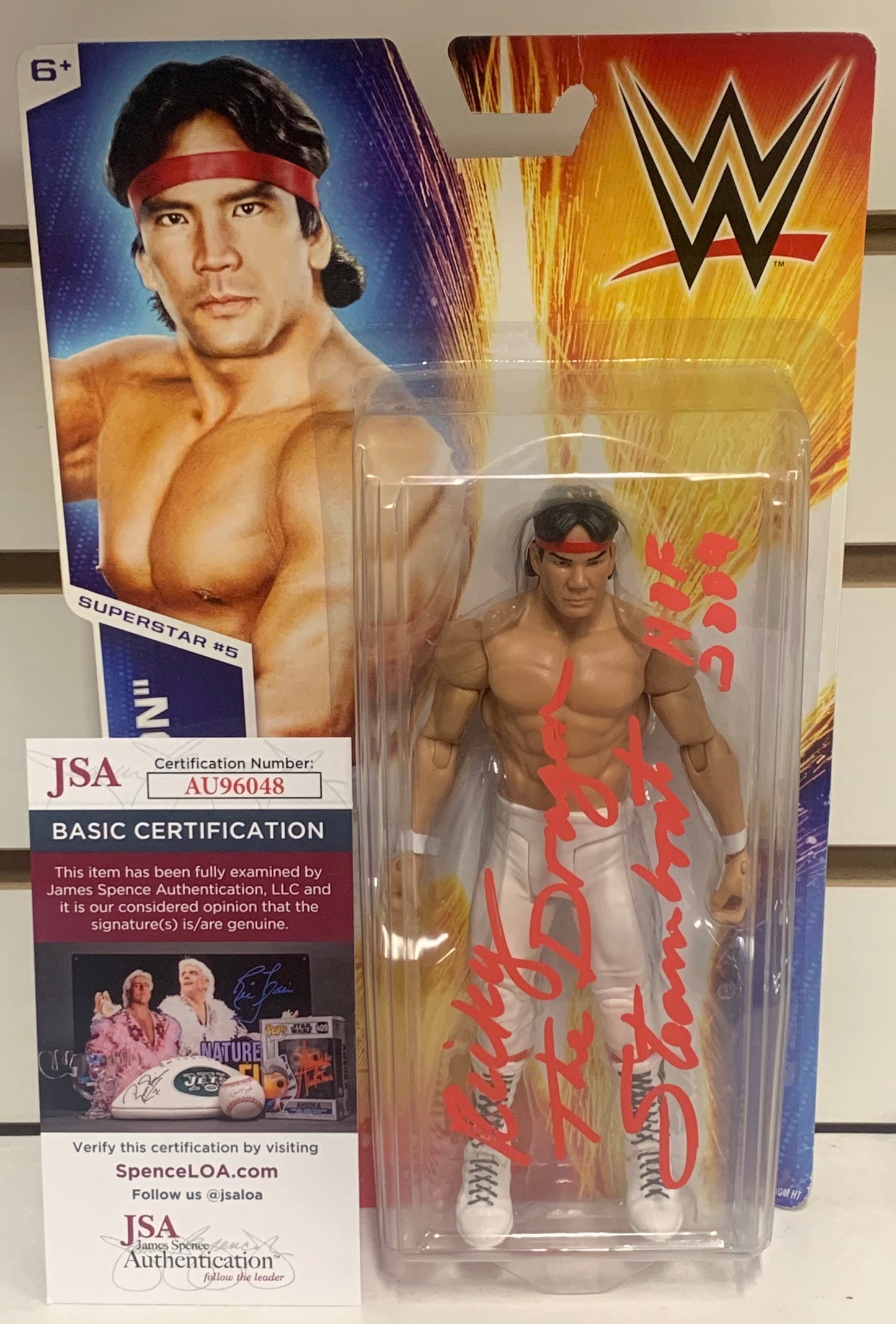 Ricky “The Dragon” Steamboat SIGNED & Inscribed WWE Mattel Figure (JSA Authenticated)