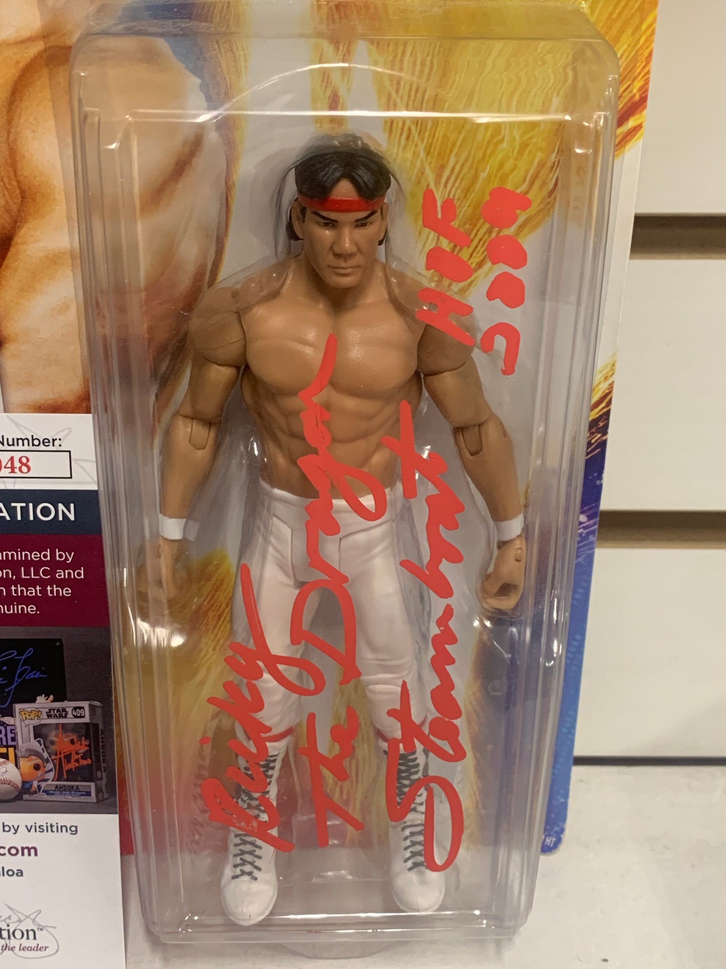 Ricky “The Dragon” Steamboat SIGNED & Inscribed WWE Mattel Figure (JSA Authenticated)