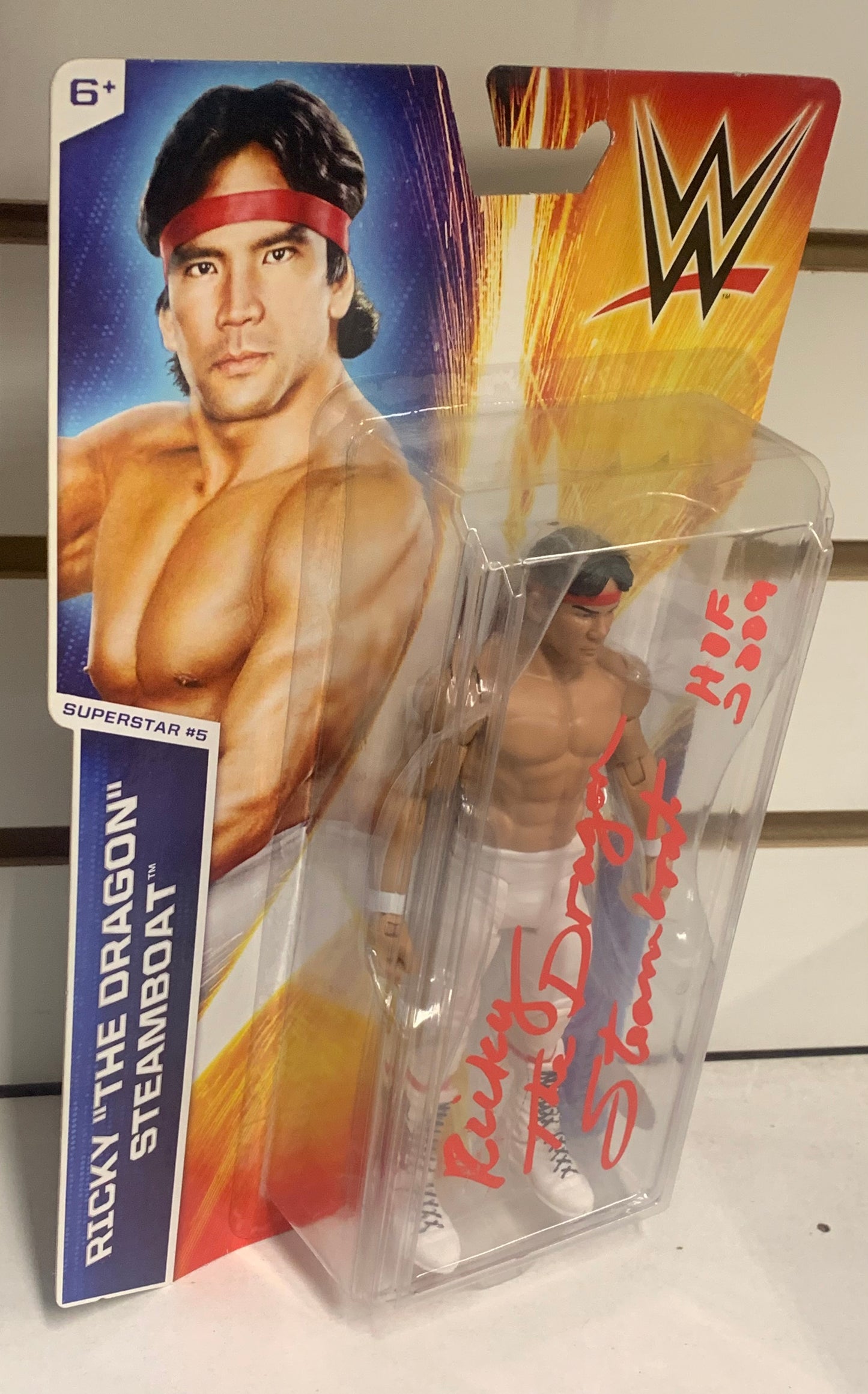 Ricky “The Dragon” Steamboat SIGNED & Inscribed WWE Mattel Figure (JSA Authenticated)