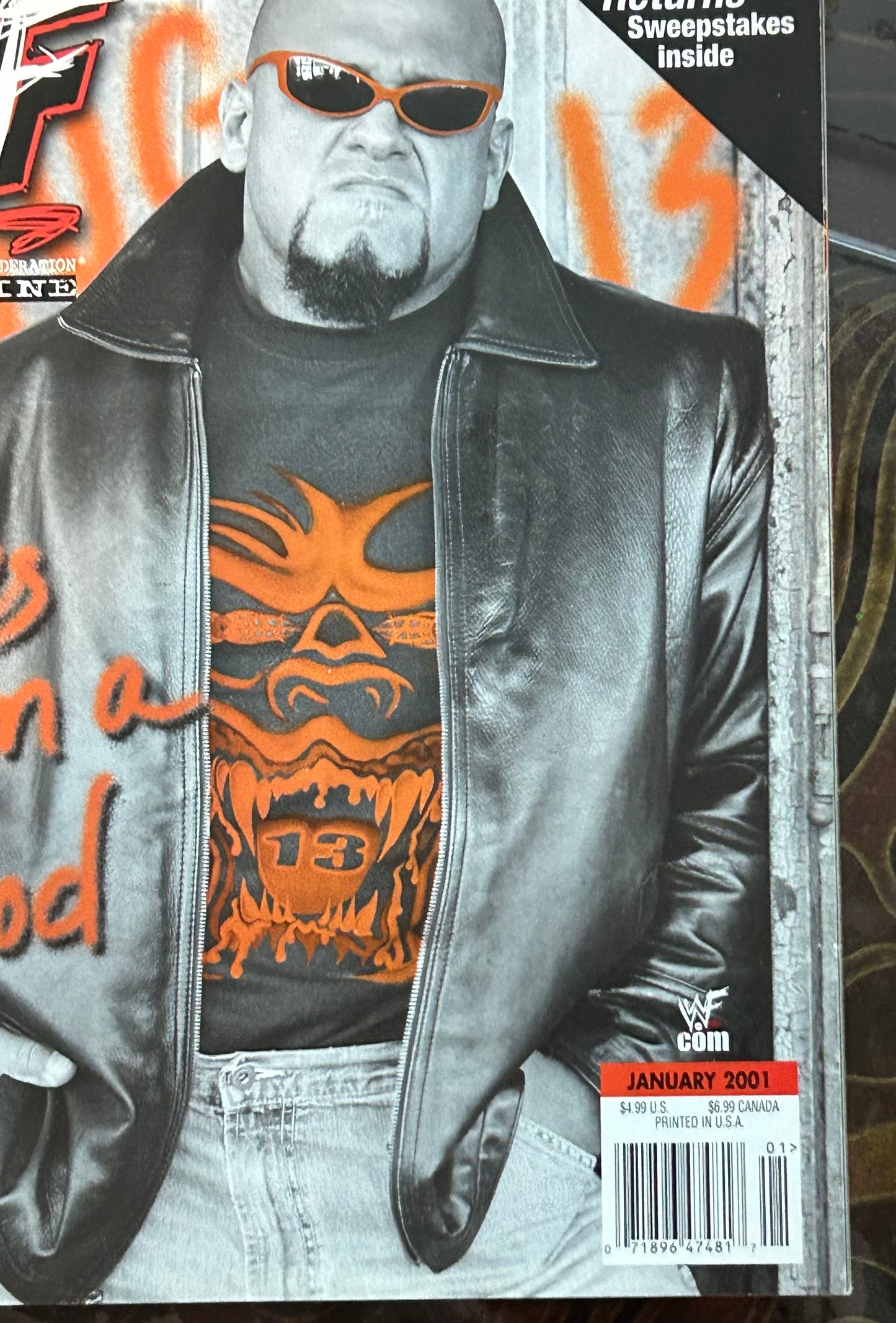* WWE Magazine Jan 2001 (Double Sided Poster of Too Cool)