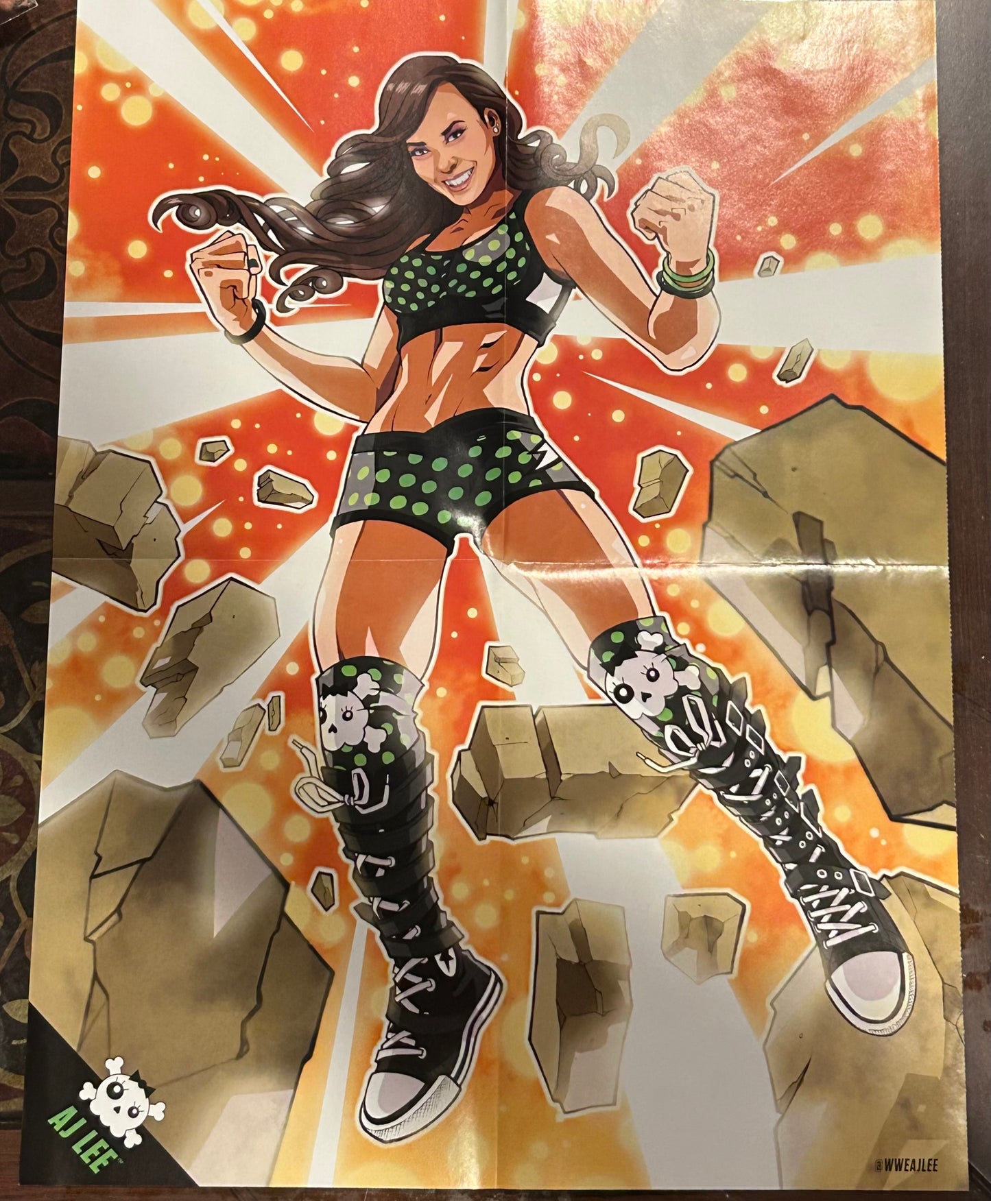 * AJ Lee/ Ryback WWE Double Sided Color Poster