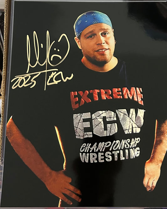 Mikey Whipwreck Signed ECW 8x10 Color Photo (Comes w/COA)