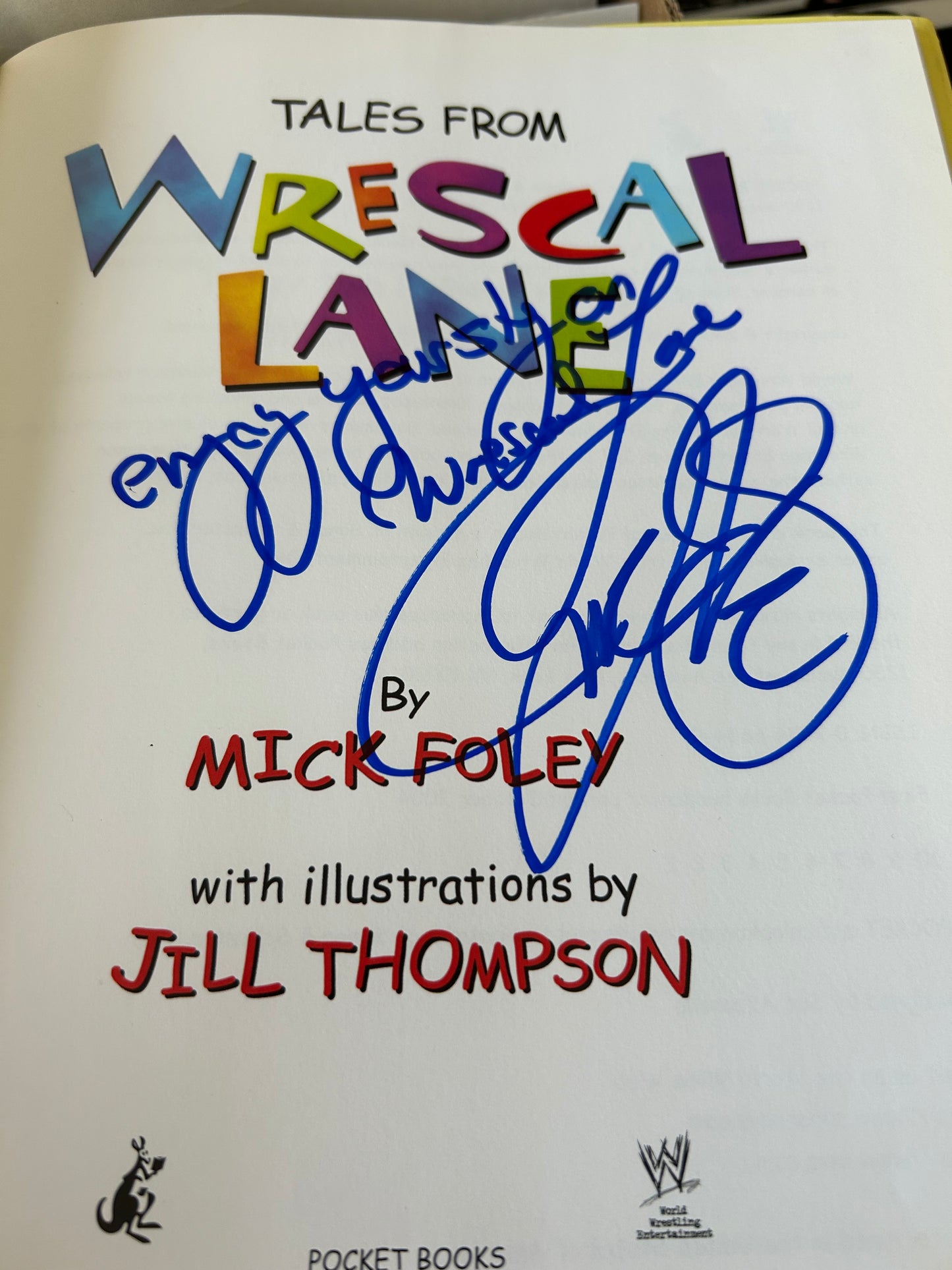 SIGNED Mick Foley’s “Tales from Wrascal Lane” Hardcover Book COA