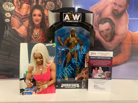 Jade Cargill SIGNED & Inscribed AEW Action Figure (JSA Authenticated)