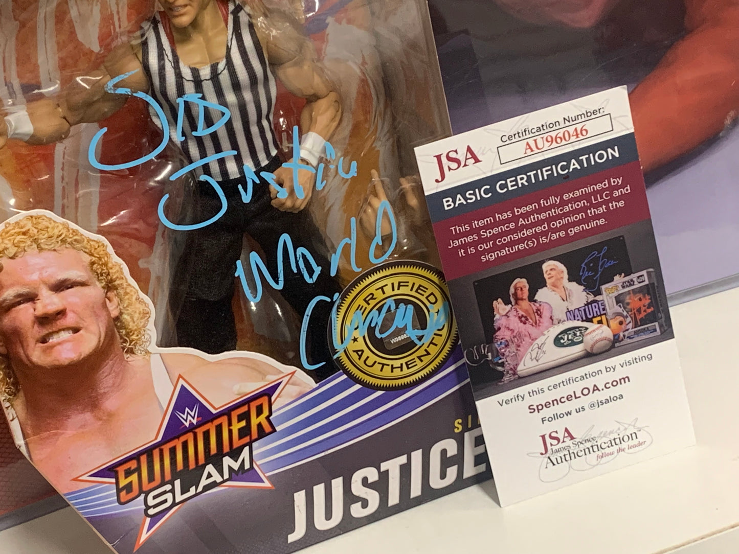 Sid Justice SIGNED WWE Mattel “Summer Slam” Elite Action Figure (JSA COA)