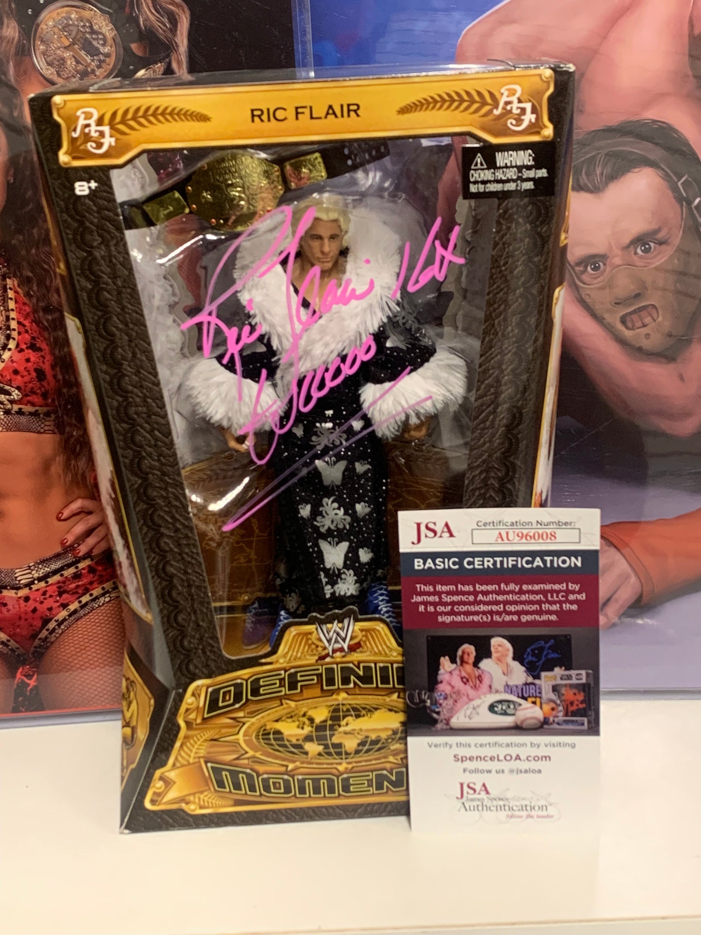 “The Nature Boy” Signed & Inscribed WWE Mattel Defining Moments Elite Action Figure (JSA COA)