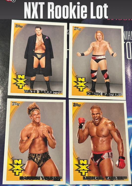* WWE NXT 2010 Topps ROOKIE Card Lot (4 Rookie Cards)