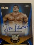 Don Muraco 2025 WWE Topps Chrome AUTO Blue Refractor Card #5/150