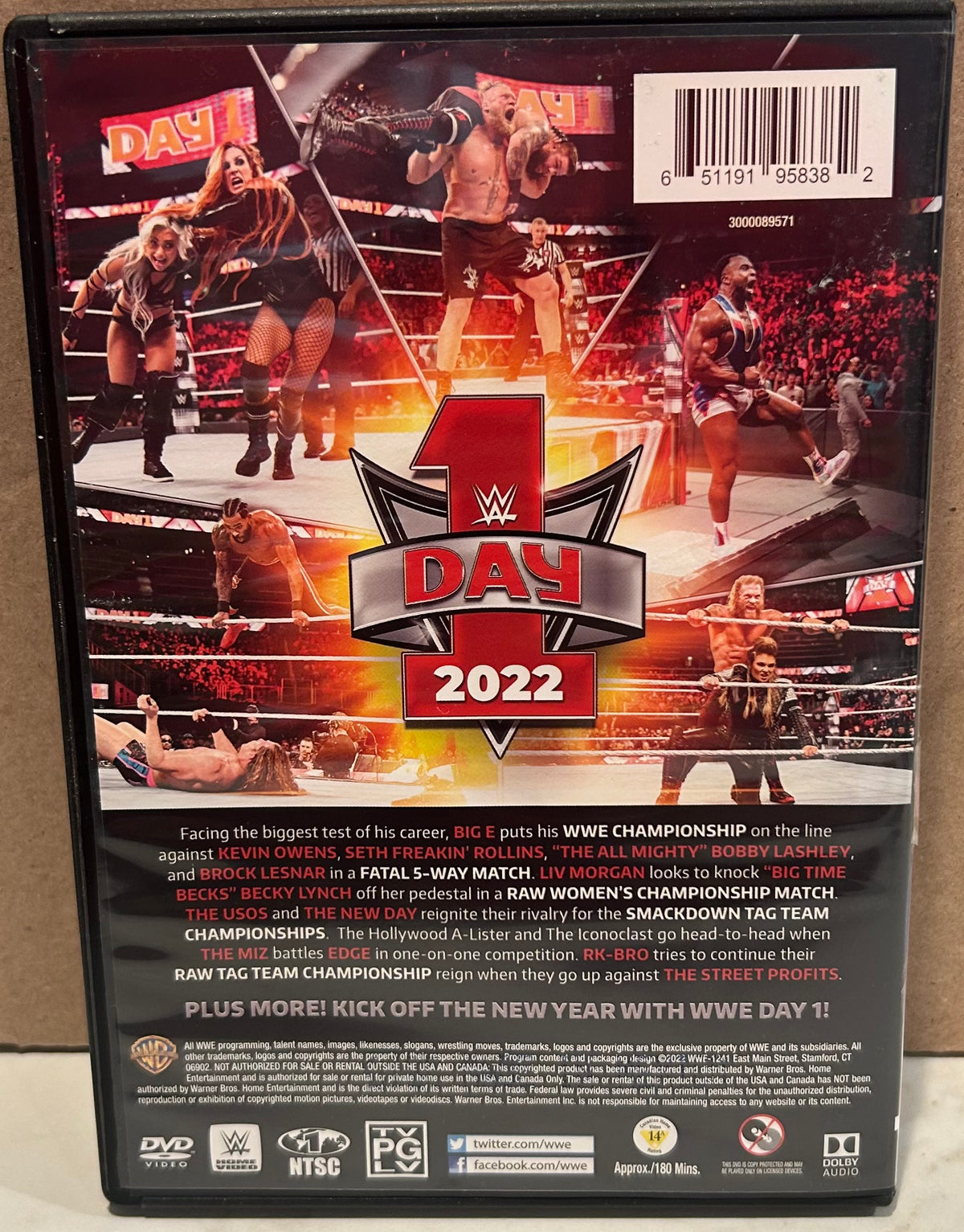 + WWE DVD “Day 1” 2022 (Brock Lesnar, Owens, Miz, RK-Bro & so much more)