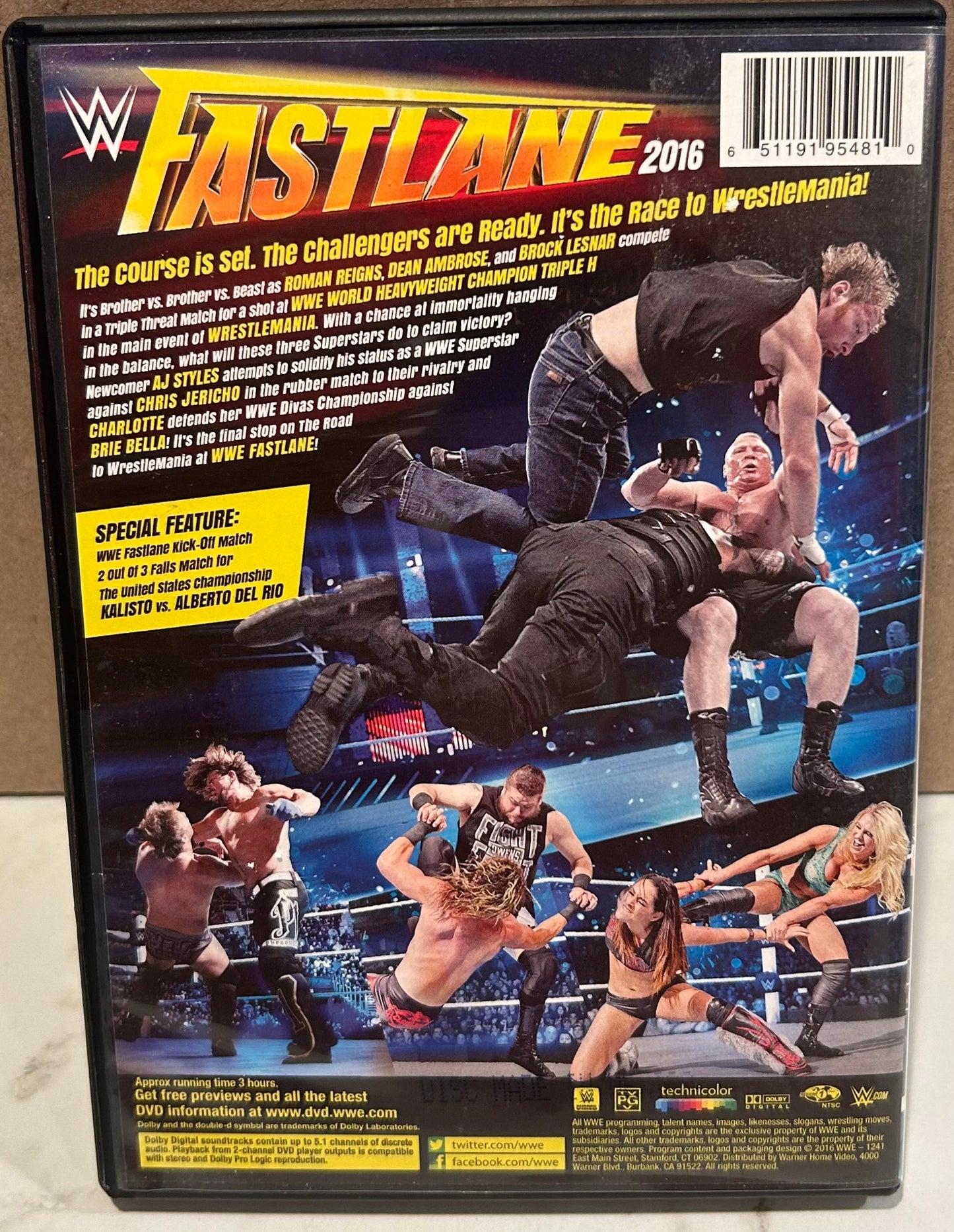 + WWE DVD “Fastlane 2016” (Brock, Ambrose, Reigns & so much more)