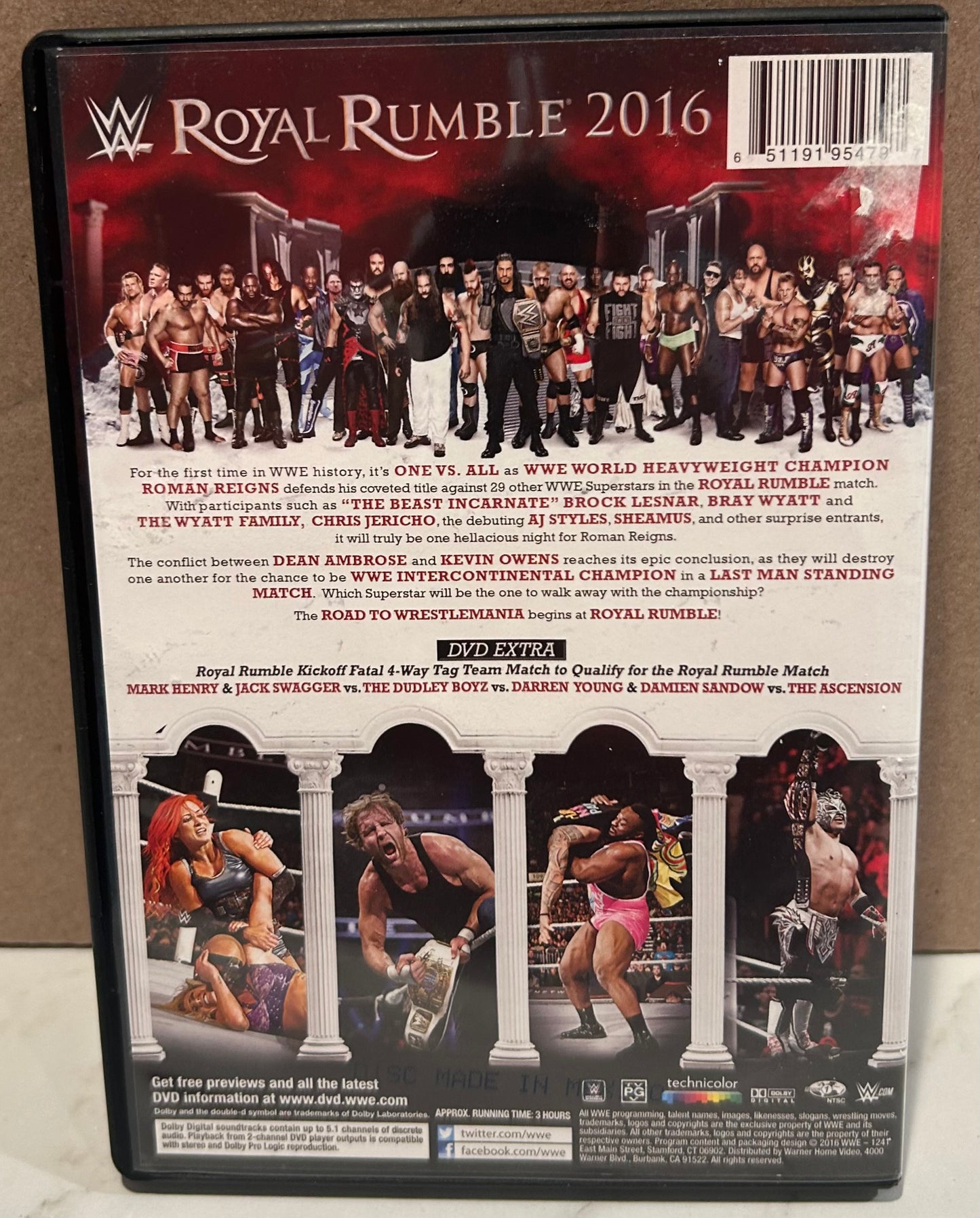 + WWE DVD “Royal Rumble 2016” (Triple H, Ambrose, Charlotte Flair & so much more)