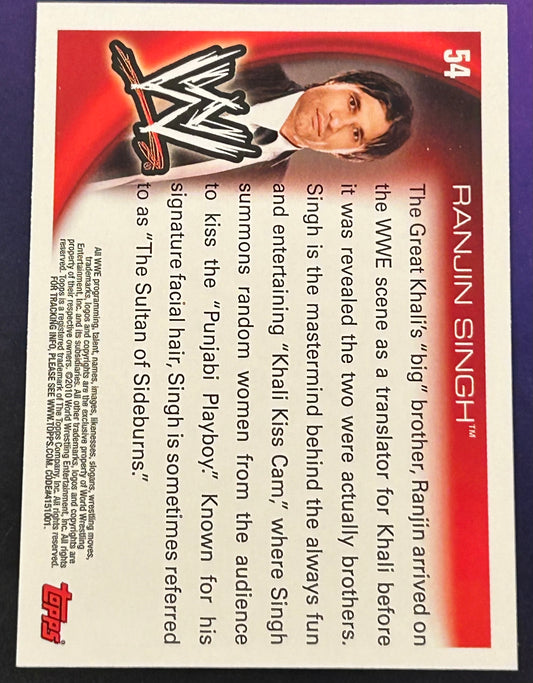 * Ranjin Singh 2010 WWE Topps Card