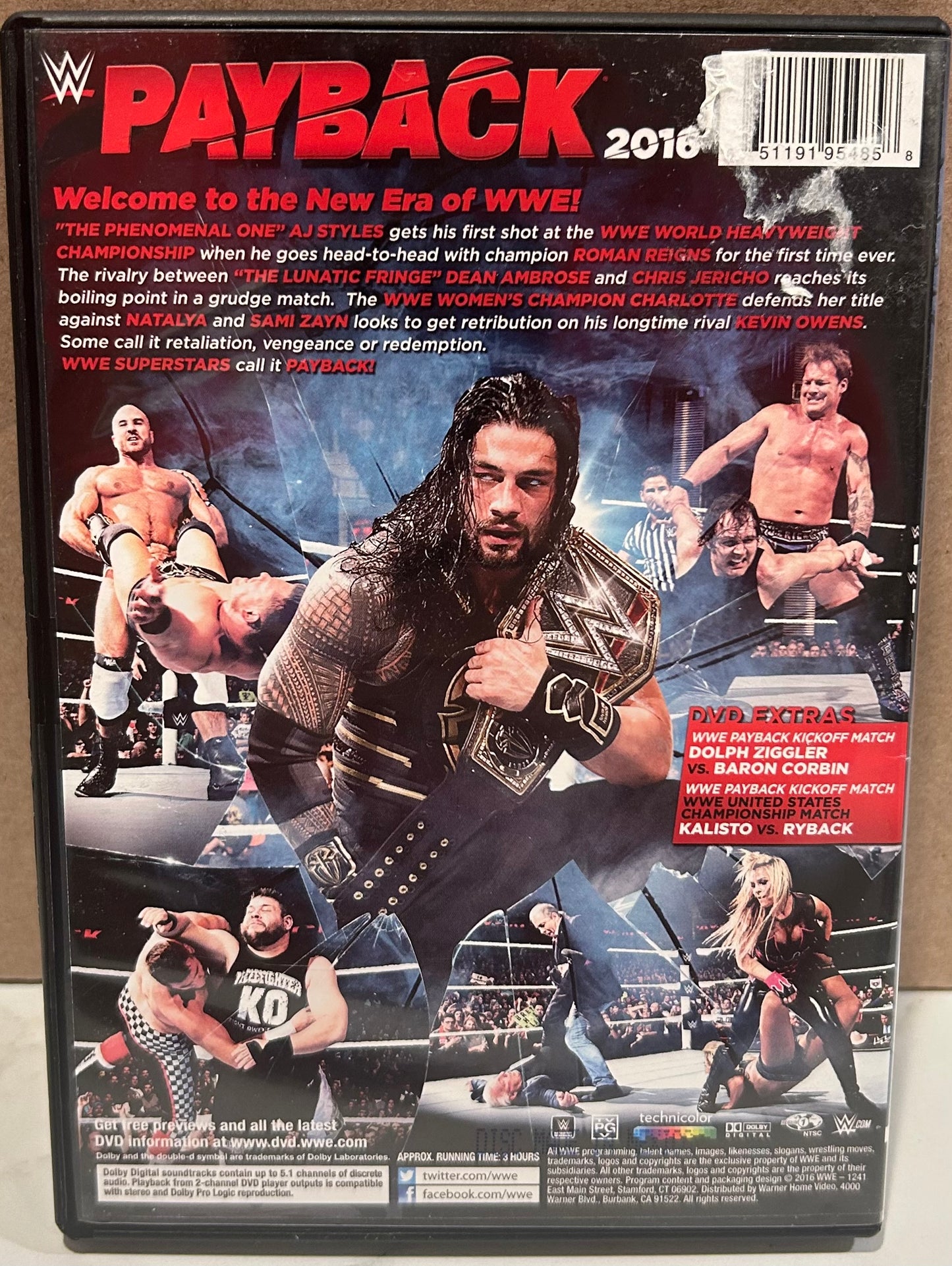 + WWE DVD “Payback 2016” (Reigns, AJ Styles, Jericho, Owens & so much more)