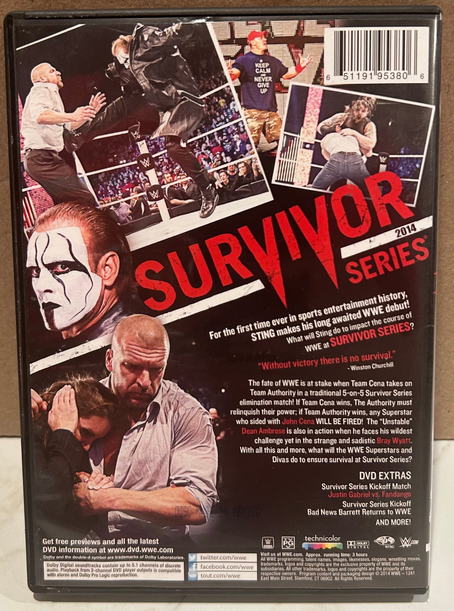 + WWE DVD “Survivor Series 2014” (Sting, Cena, Triple H and so much more)