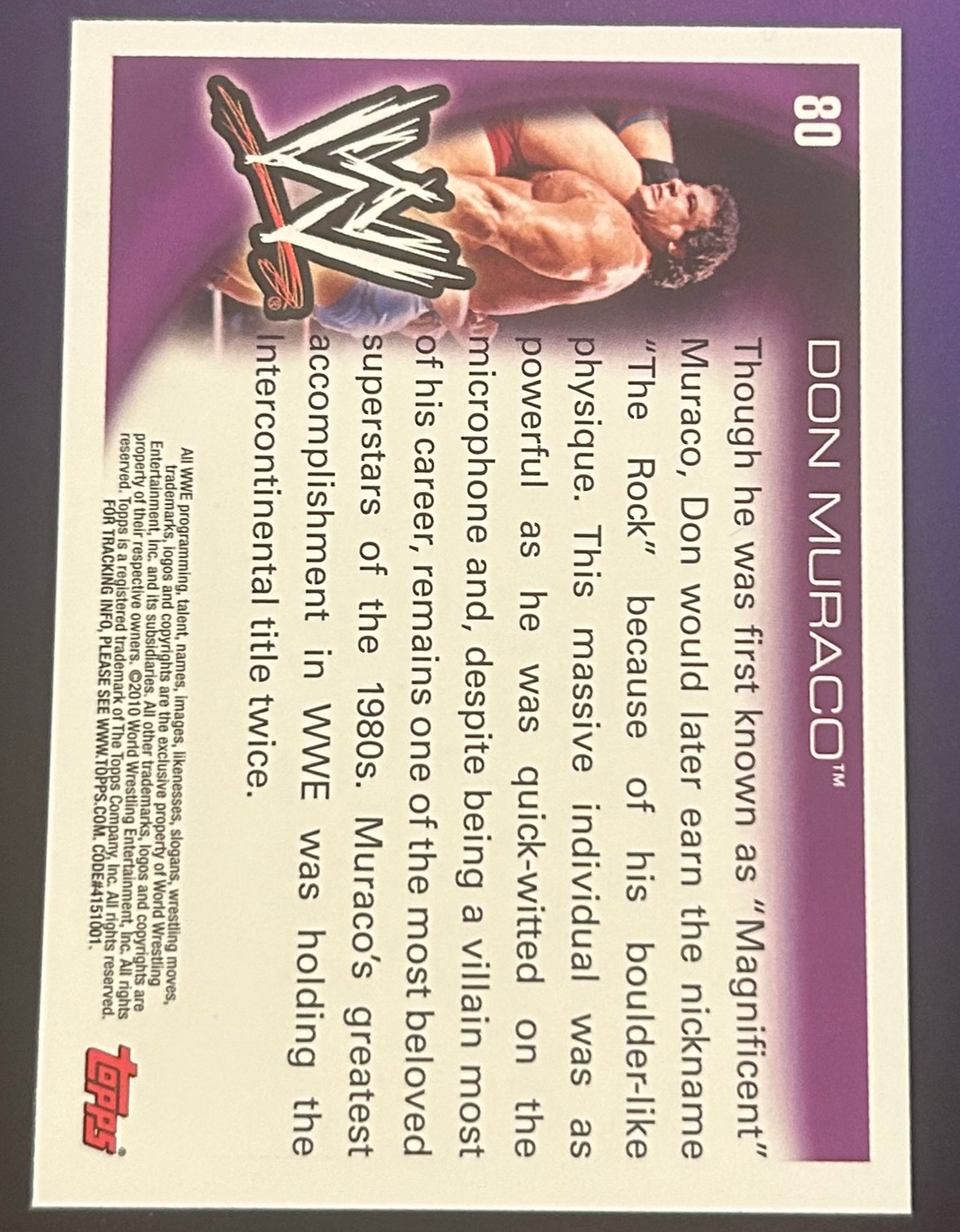 * Don Muraco 2010 WWE Topps Card