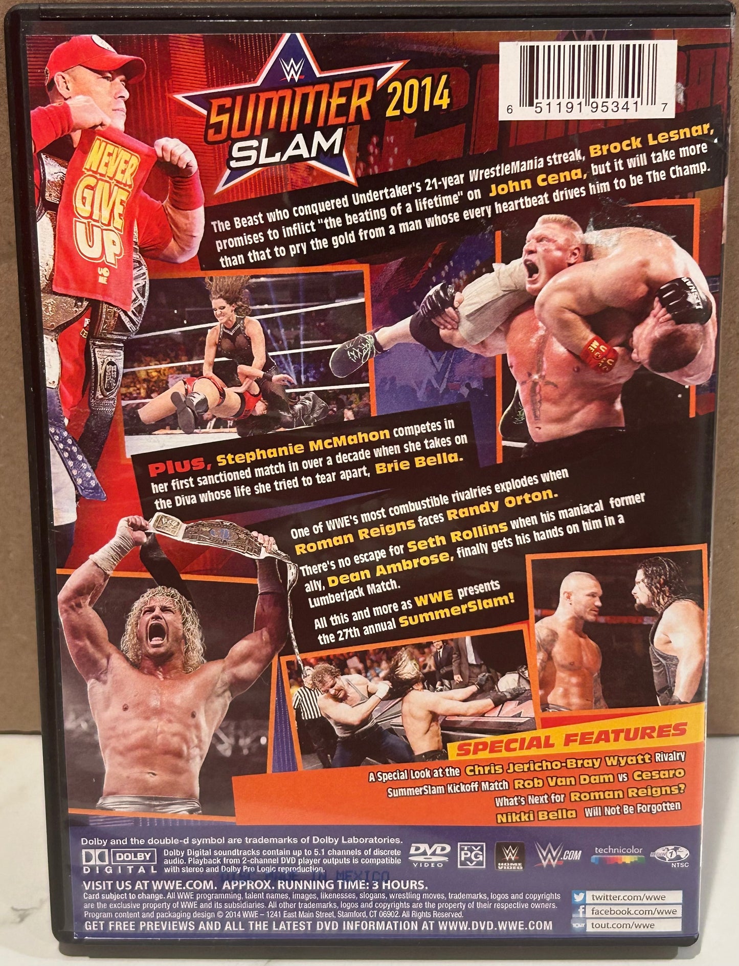 + WWE DVD “Summer Slam 2014” (Brock, Cena, Bella Twins & so much more)