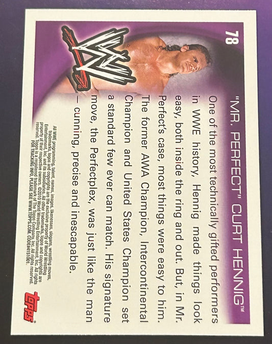 * Mr Perfect 2010 WWE Topps Card