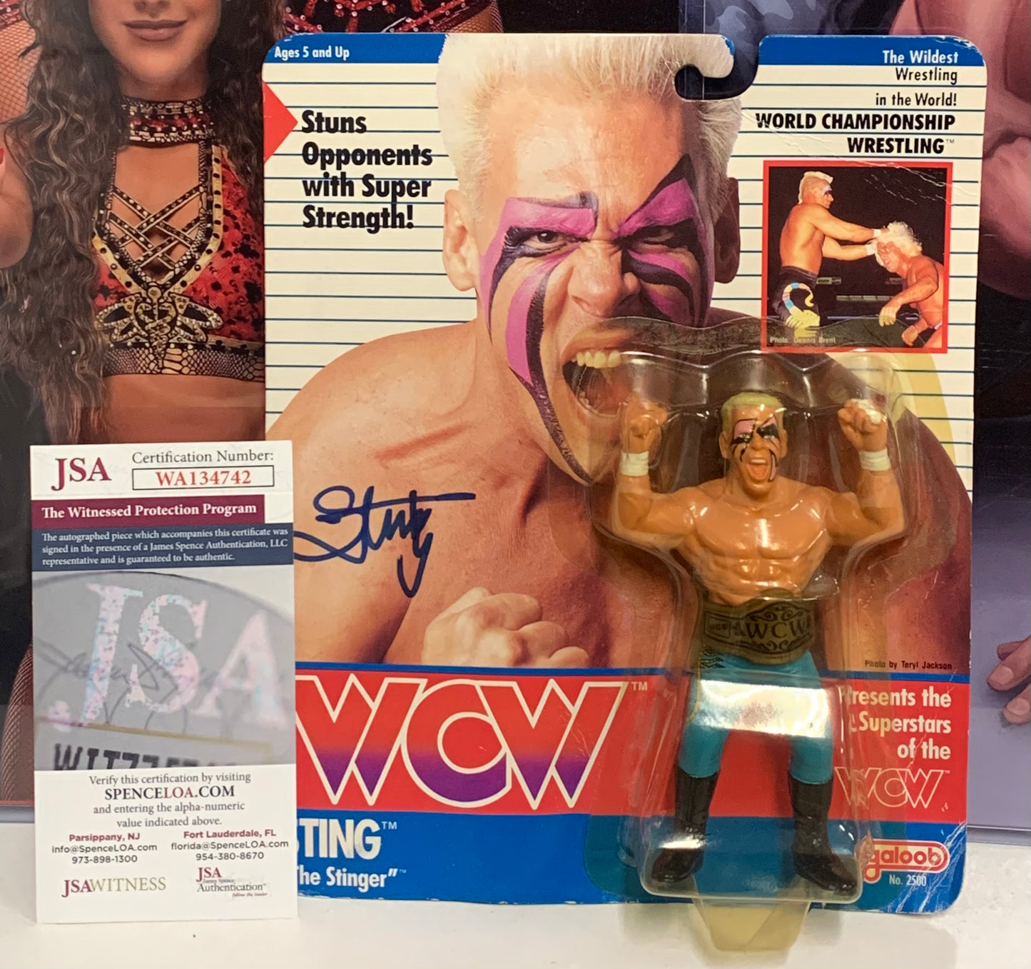 Sting SIGNED WCW Sealed Galoob Action Figure (JSA Authenticated) VERY RARE