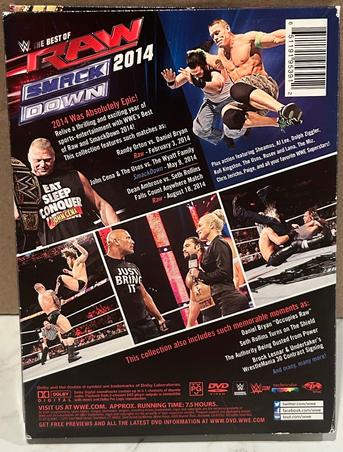 + WWE DVD “The Best of RAW & Smack Down 2014” (3- Disc Set)