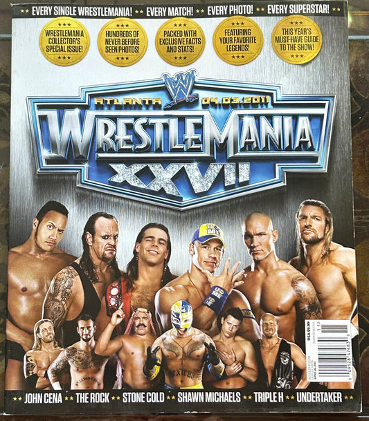 * WWE Wrestlemania 27 Atlanta 2011 Full Color Magazine