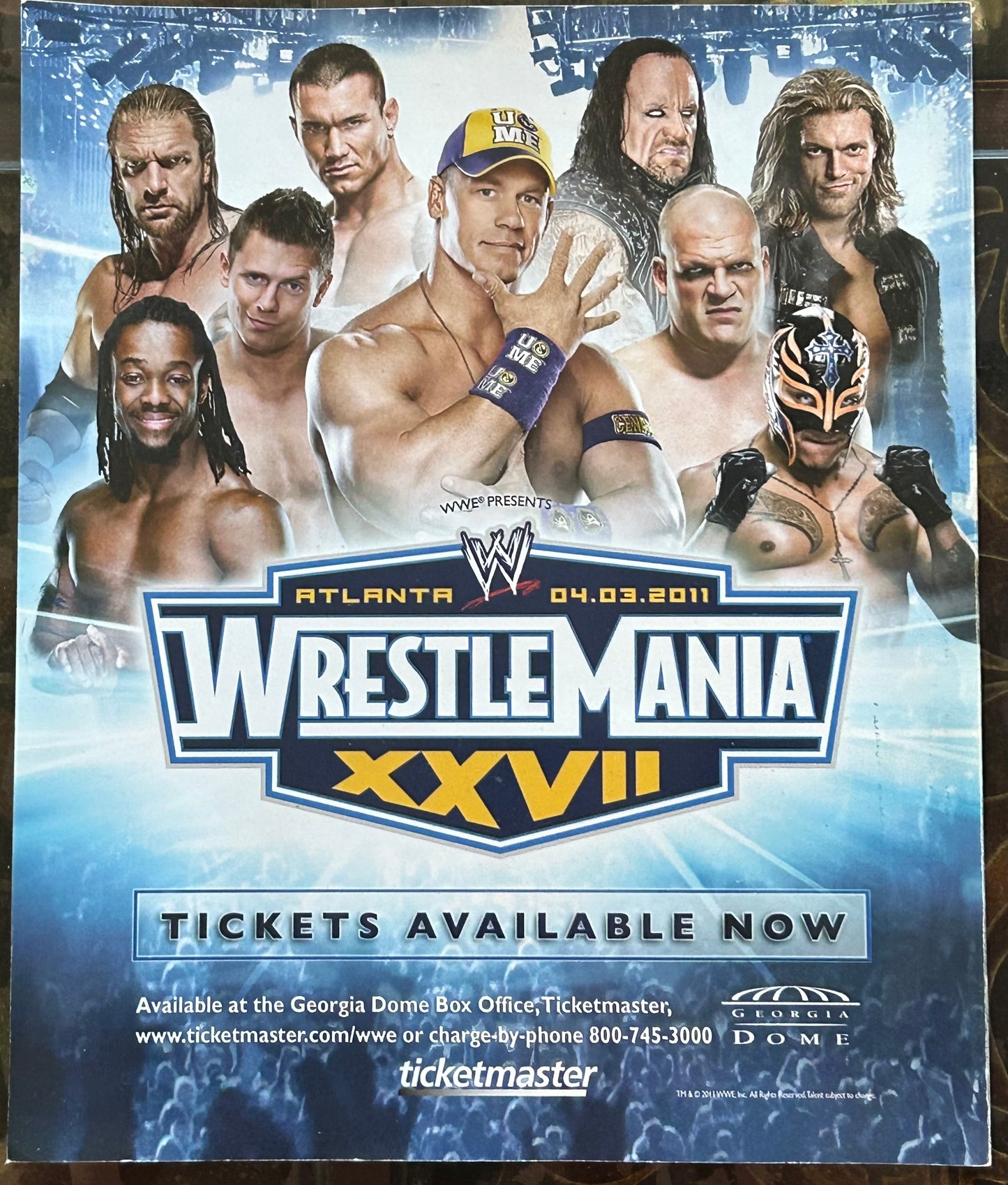 * WWE Wrestlemania 27 Atlanta 2011 Full Color Magazine
