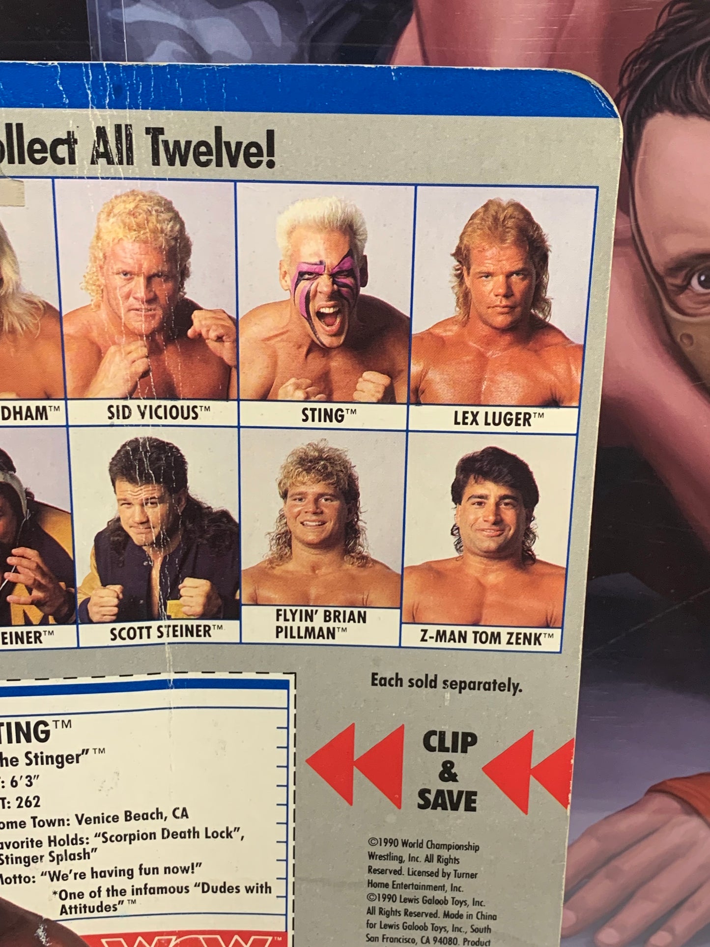 Sting SIGNED WCW Sealed Galoob Action Figure (JSA Authenticated) VERY RARE