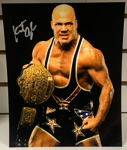 Kurt Angle Signed 8x10 Color Photo WWE Hall of Fame (Comes w/COA)