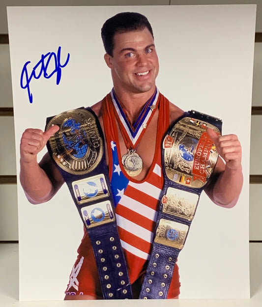 Kurt Angle Signed 8x10 Color Photo WWE Hall of Fame (Comes w/COA)