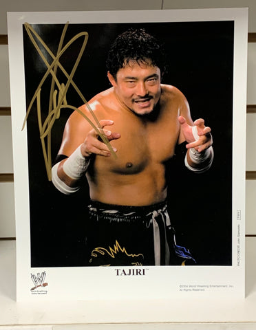 Tajiri Signed 8x10 Color Photo ECW WWE (Comes w/COA)