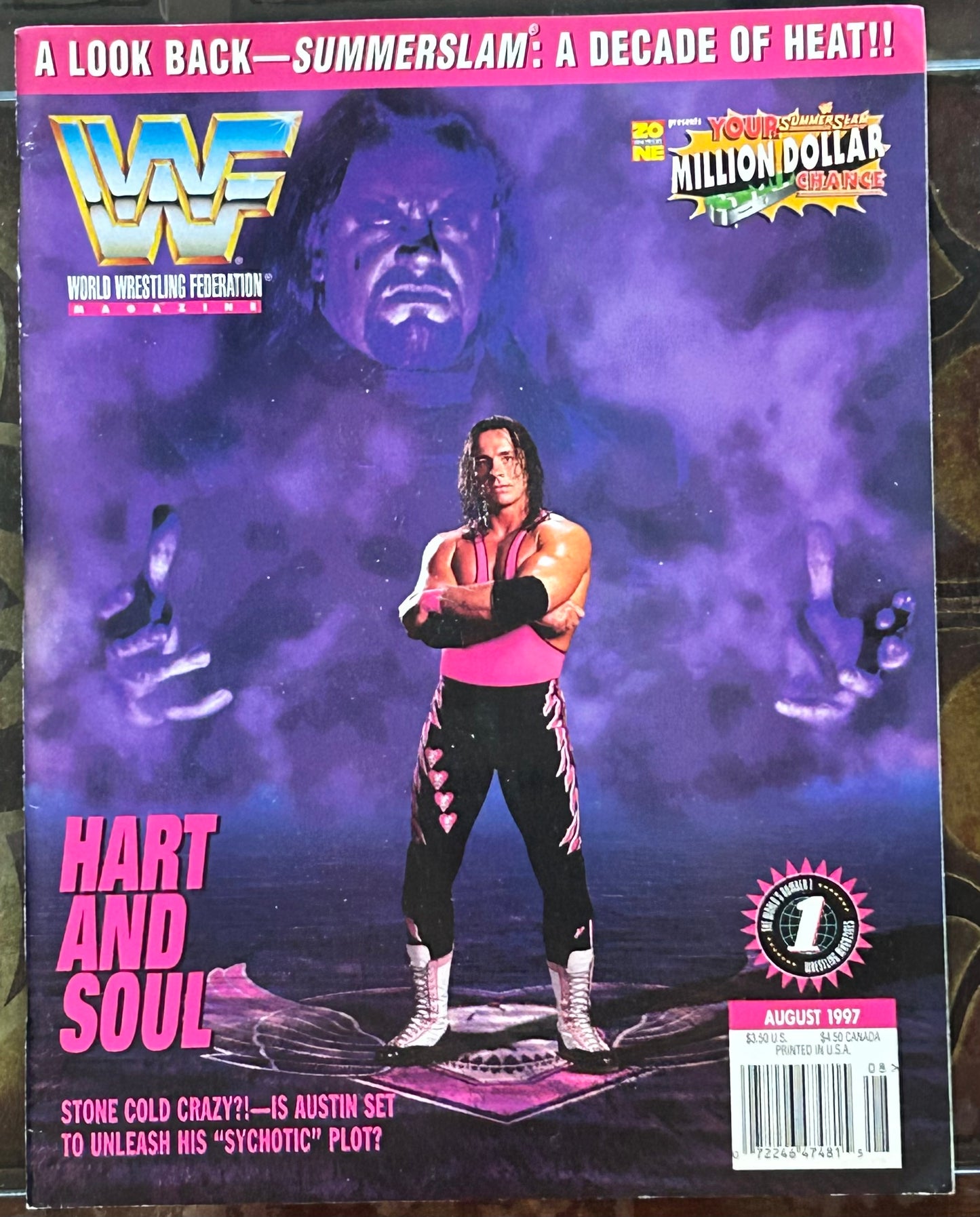 * WWE Magazine August 1997 (Includes 9 WWE Cards Inside)